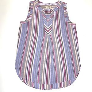 Liverpool Striped Tank Top Purple Pink Womens Size 6